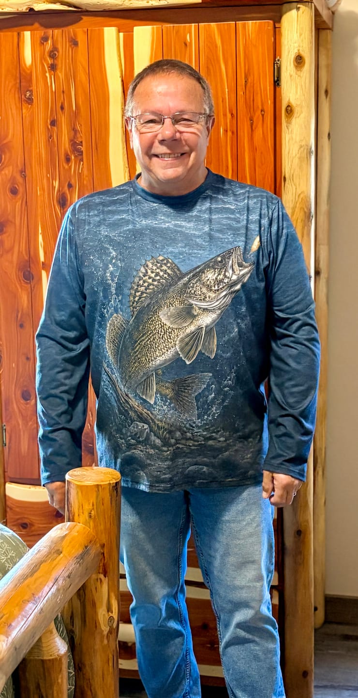 Customer photo review of Performance Fishing Long Sleeve - Walleye Strike - Front Version