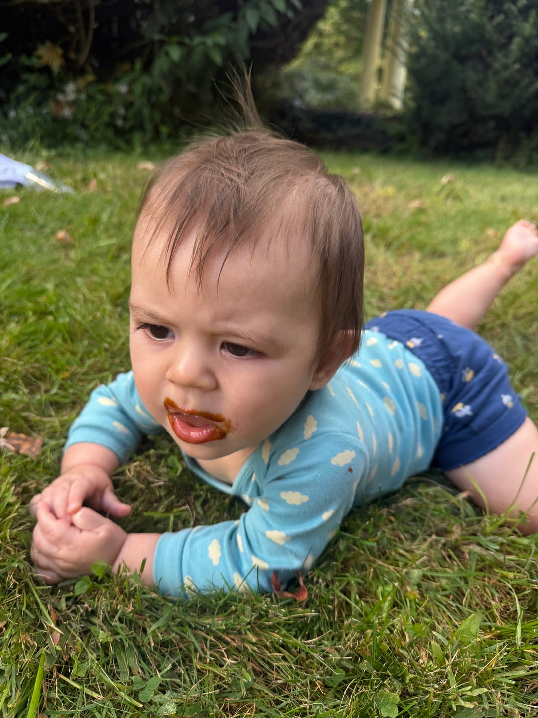 Customer photo review of Fluffy Cloud Organic Baby Bodysuit Set - 2 Pack