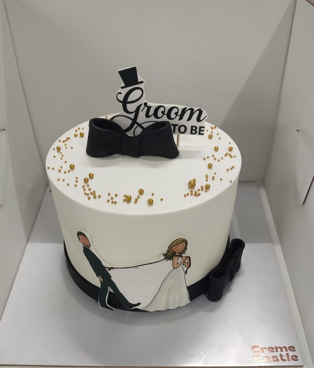 Customer photo review of Groom To Be Cake