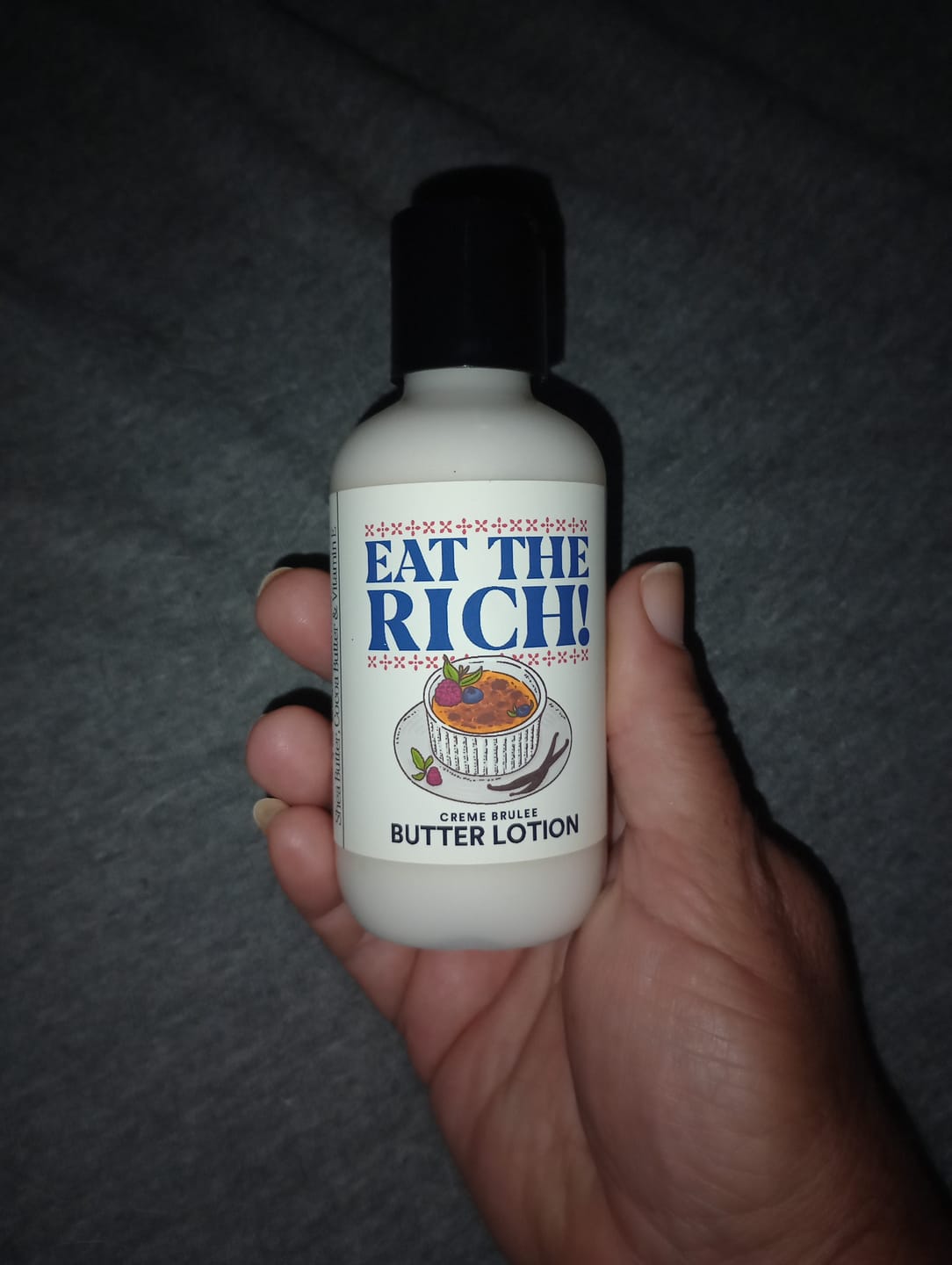 Customer photo review of Eat the Rich Body Lotion