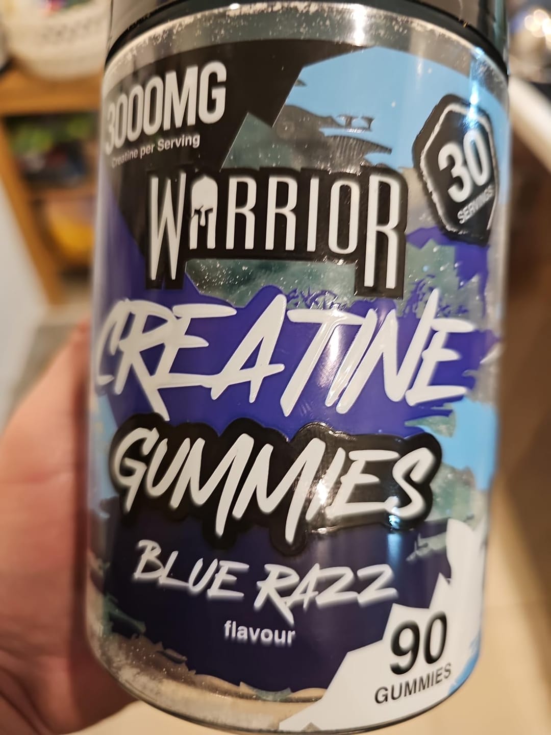 Customer photo review of Warrior Creatine Monohydrate Gummies – 3000mg – 90 Gummies (Lab Tested)