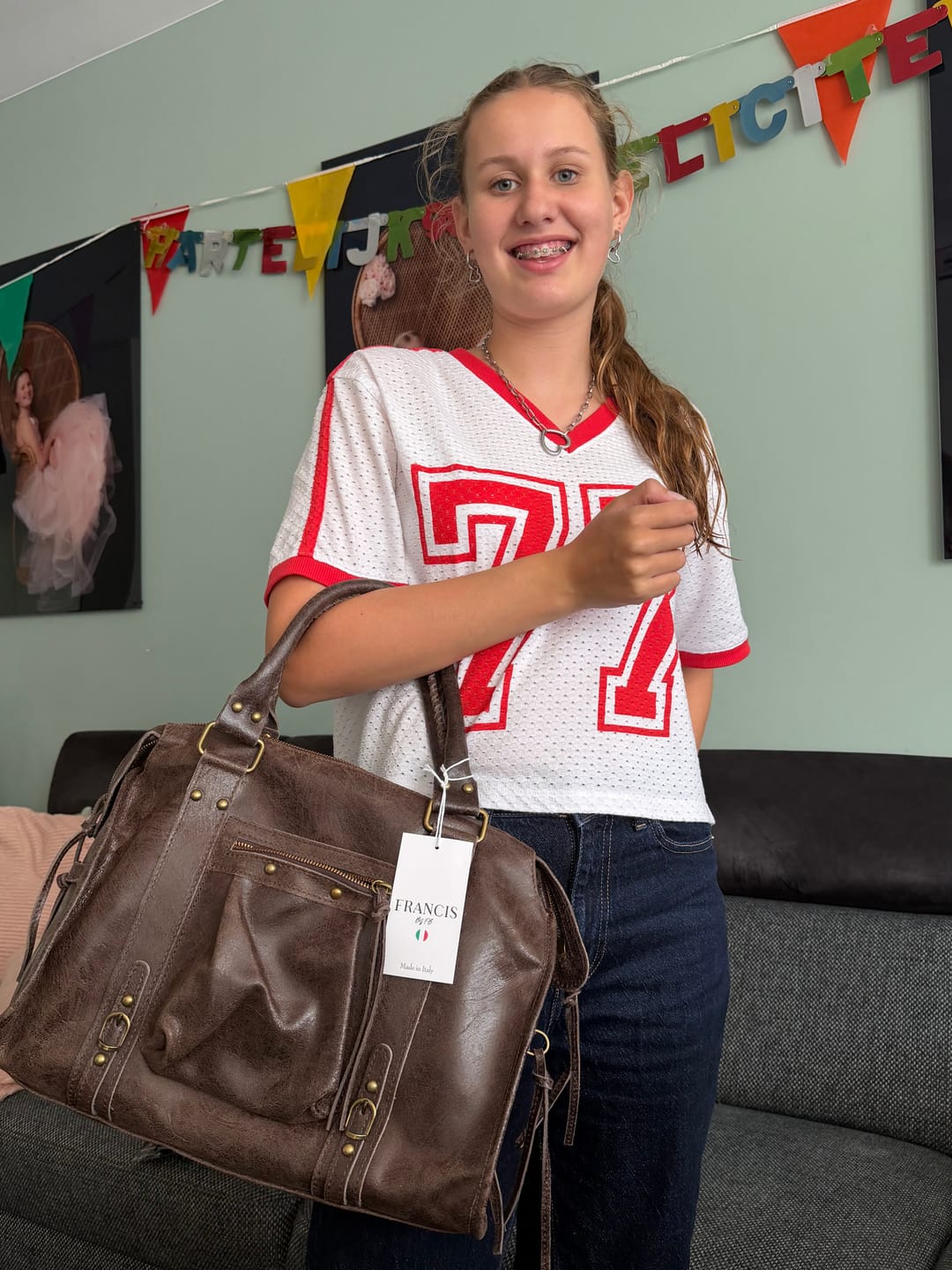 Customer photo review of It girl bag espresso martini