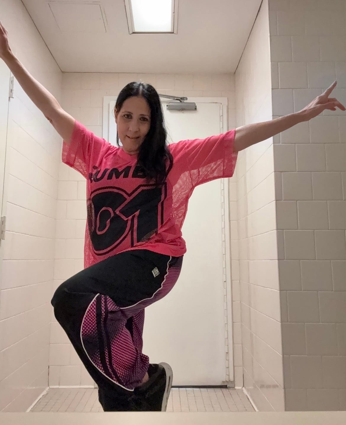 Customer photo review of Electric Feel Curvy Track Pants