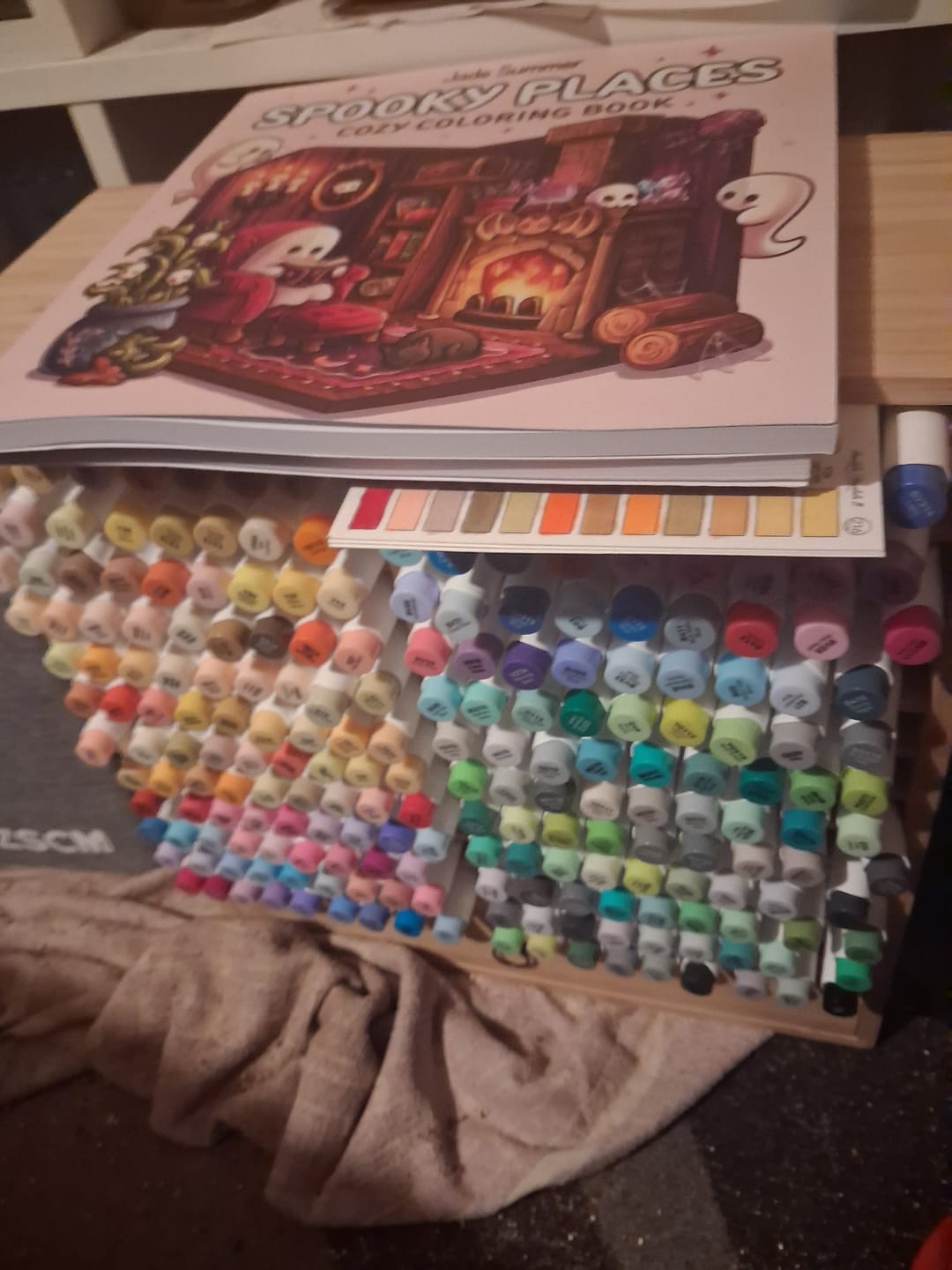 Customer photo review of Ohuhu Honolulu 216 Colors Dual Tips Alcohol Art Markers (New Color Codes)