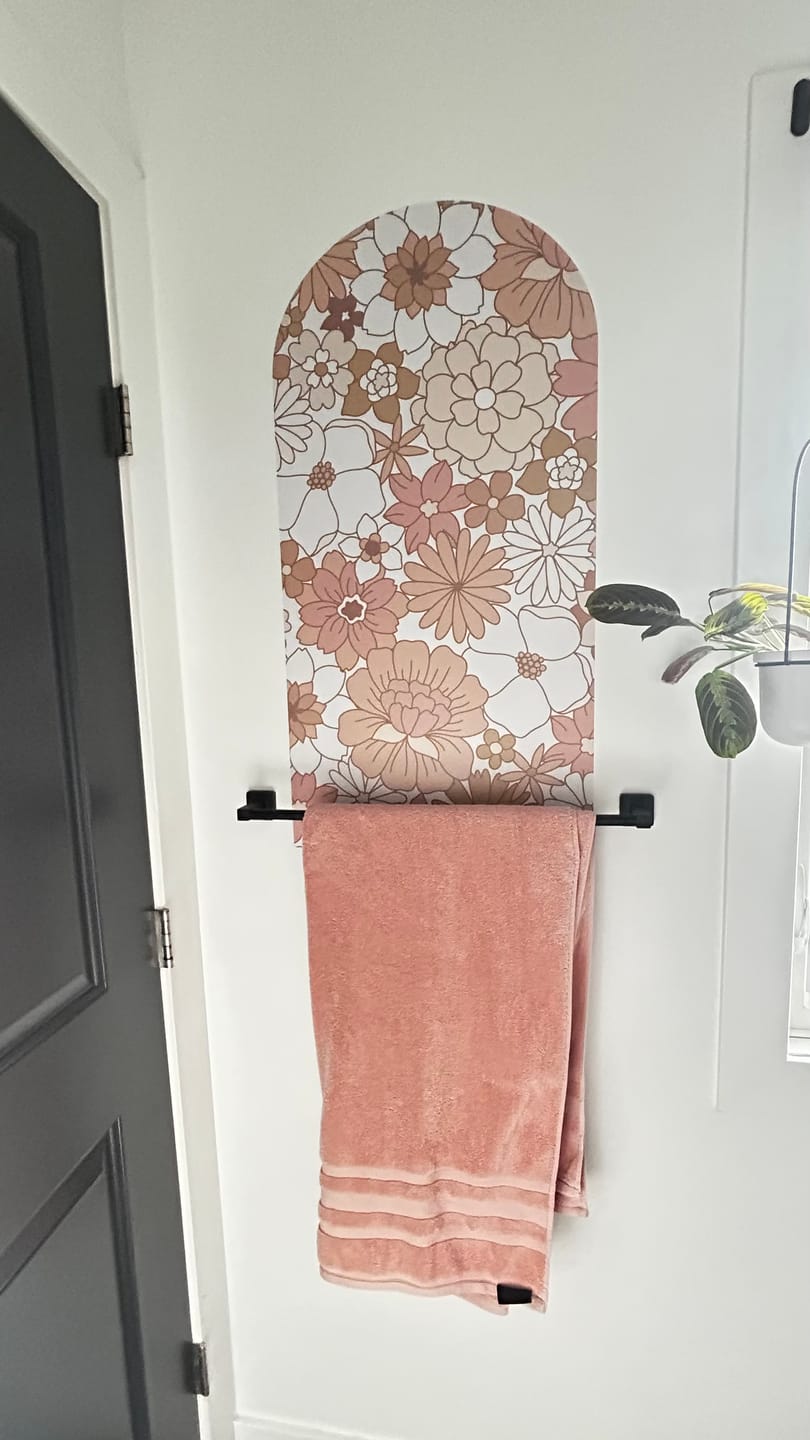 Customer photo review of Retro Boho Floral Arch Decal