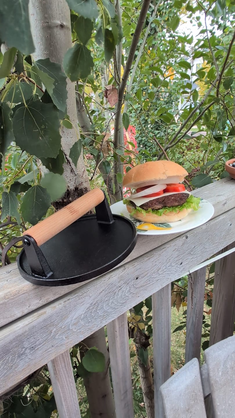 Customer photo review of Big Boy Mario: A Smash Brother Circular Burger Press