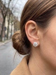 Customer photo review of Solange Moissanite Earring