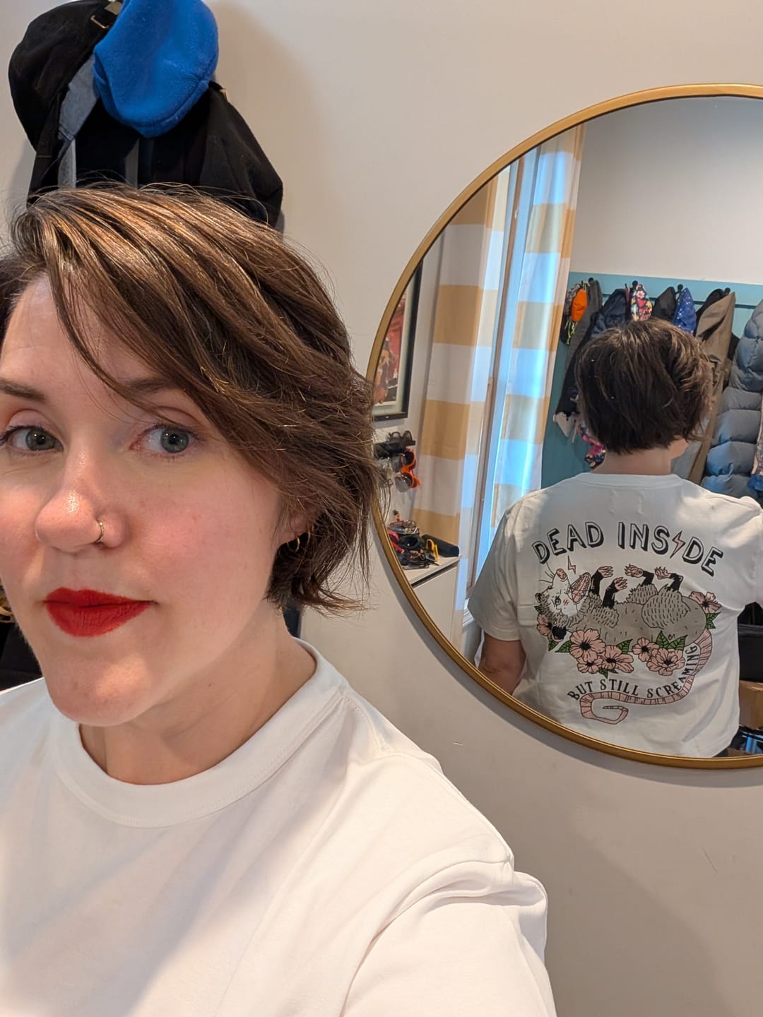 Customer photo review of Dead Inside T-Shirt