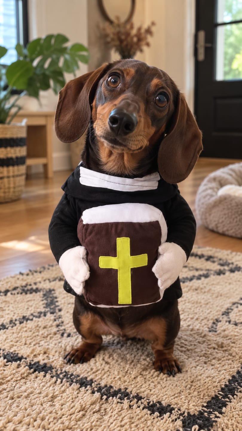 Customer photo review of Disfraz Religioso para Perro