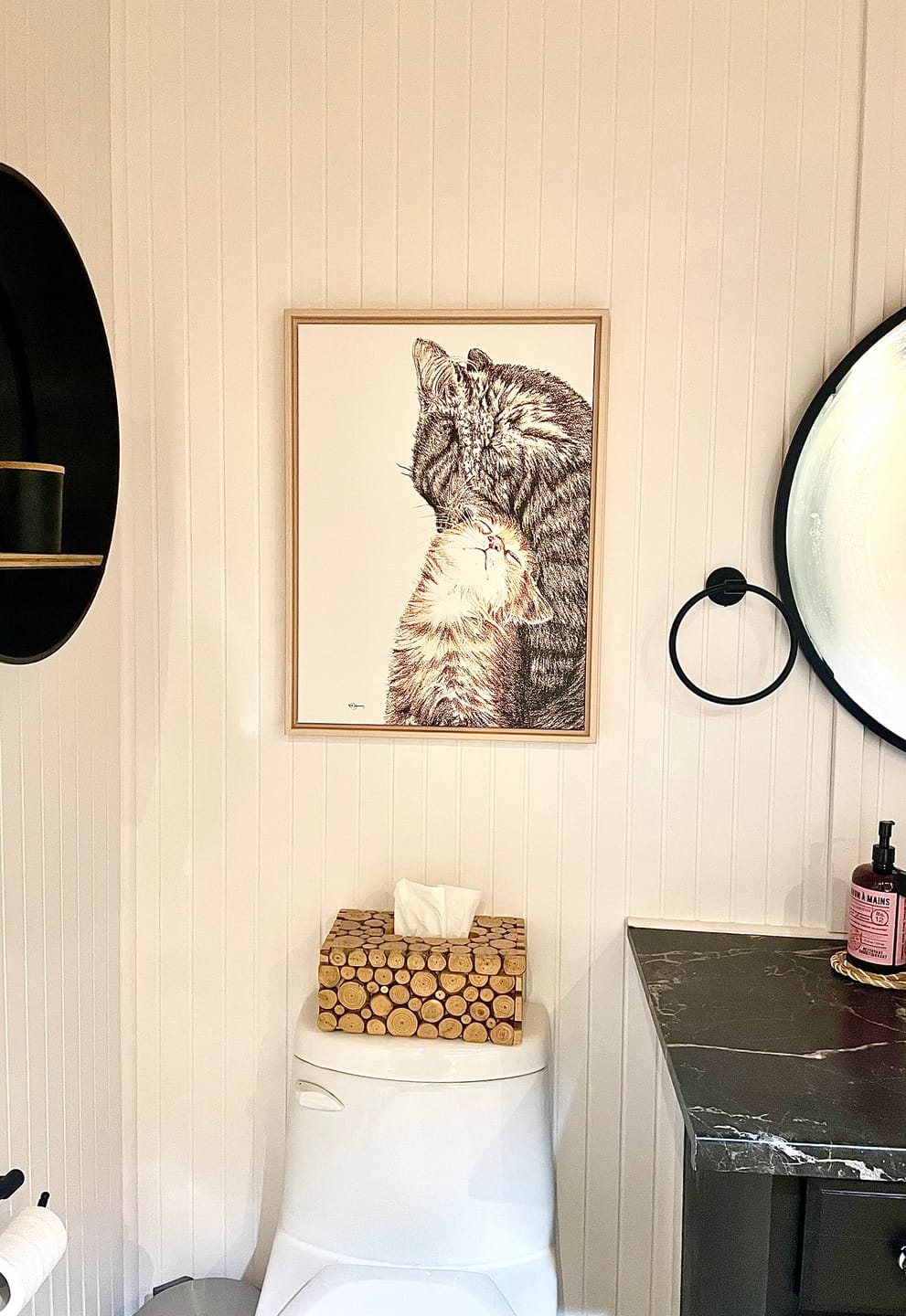Customer photo review of Mother Cat with kitten, canvas print