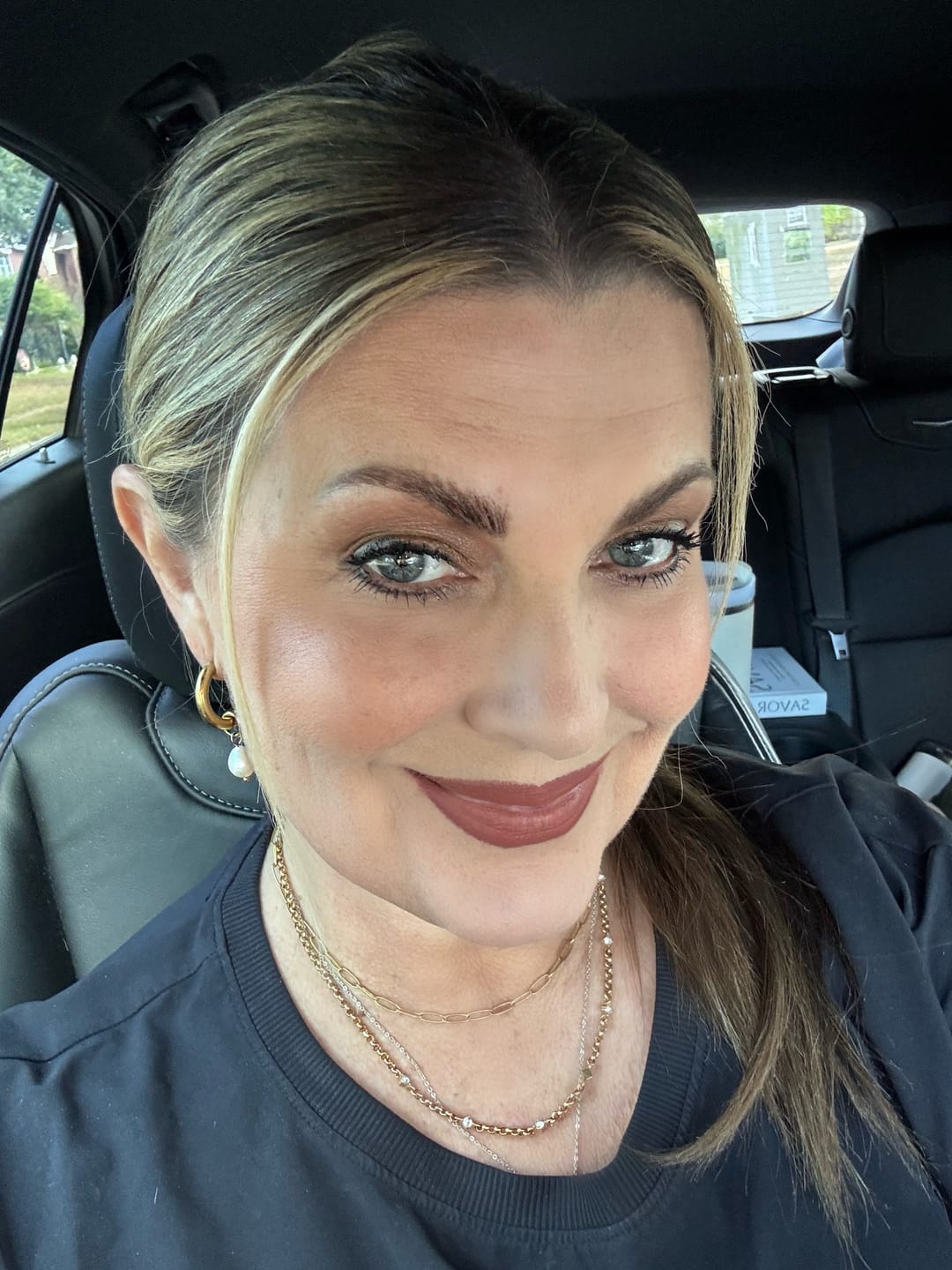 Customer photo review of Bethany Pearl Drop Hoop (Bundle)