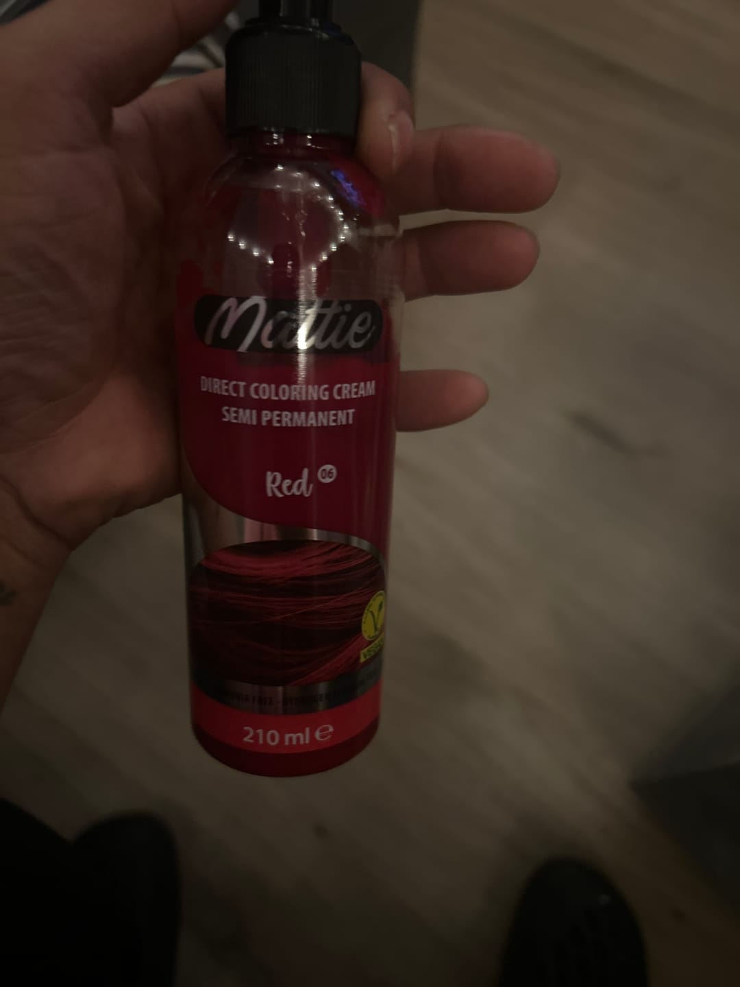Customer photo review of Mattie Red - Vegan Semi-Permanent Direct Dye Hair Color Cream 210 ml