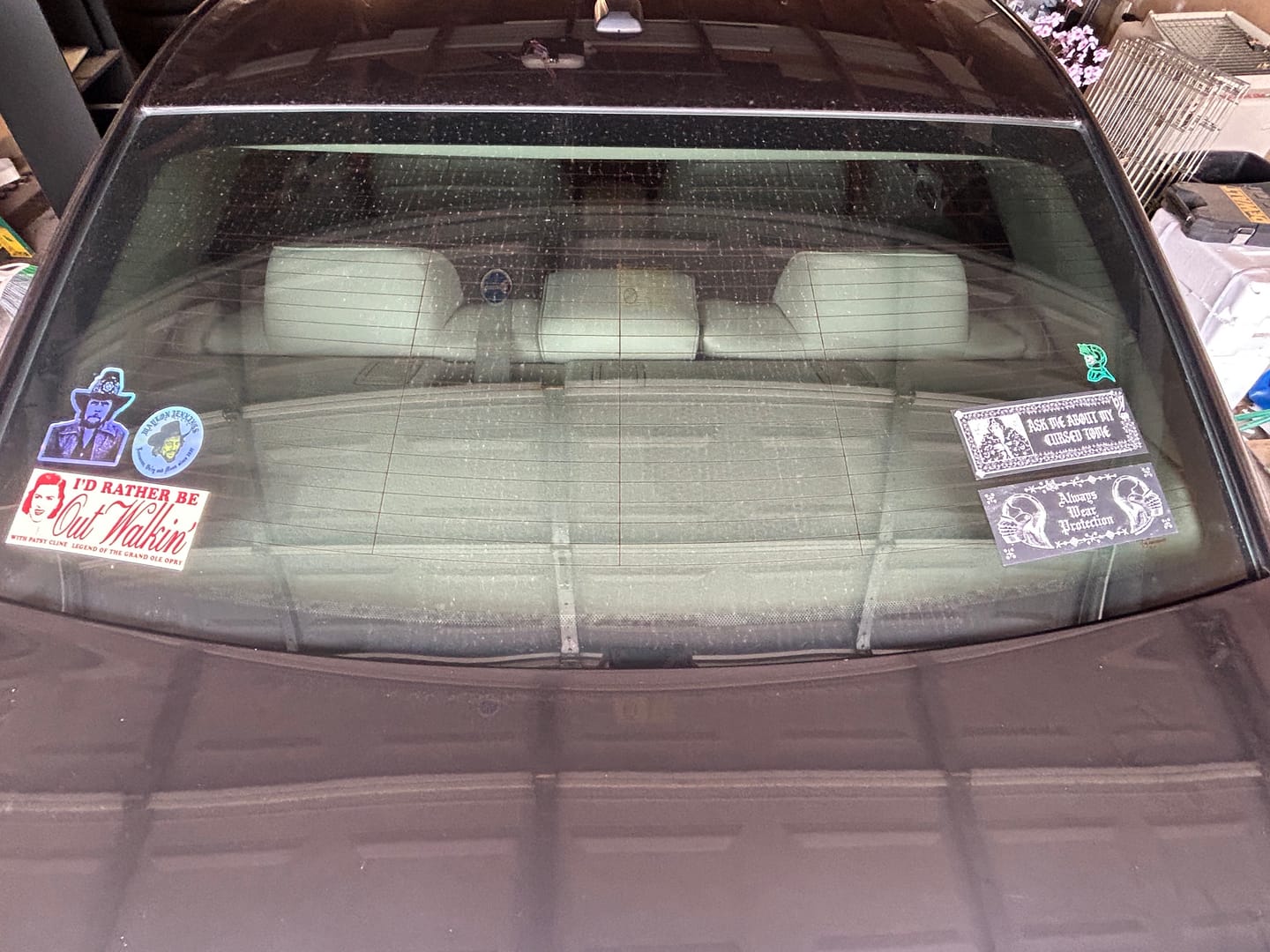 Customer photo review of Always Wear Protection Bumper Sticker