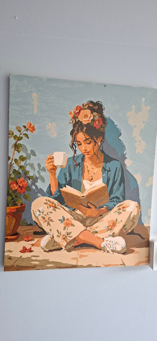 Customer photo review of Floral Escape | Paint by Number