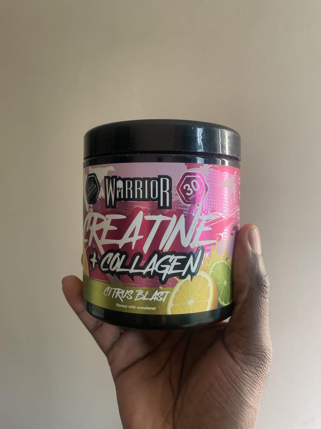 Customer photo review of Warrior Creatine Plus Collagen - 30 Servings