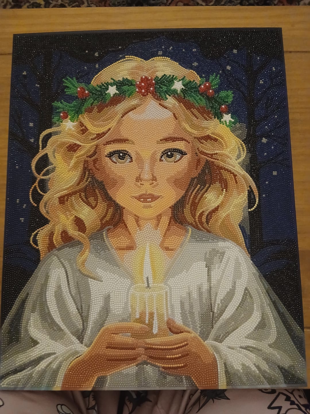 Customer photo review of Angel Face Crystal Art Canvas Kit 40x50cm