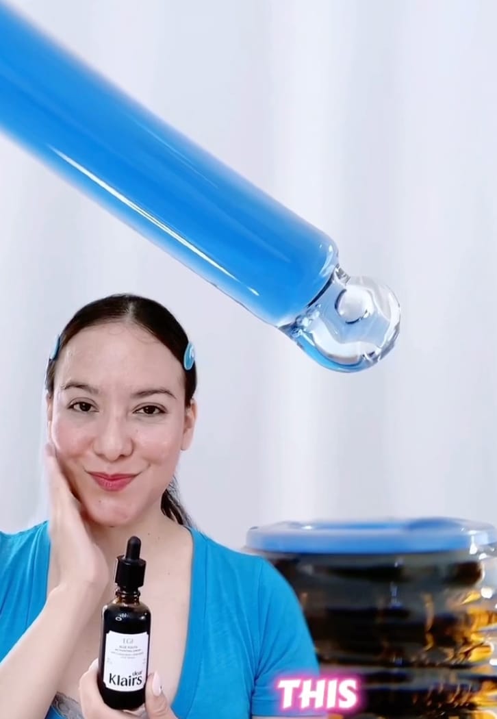 Customer photo review of EGF Blue Youth Activating Drop | EGF Peptide Serum