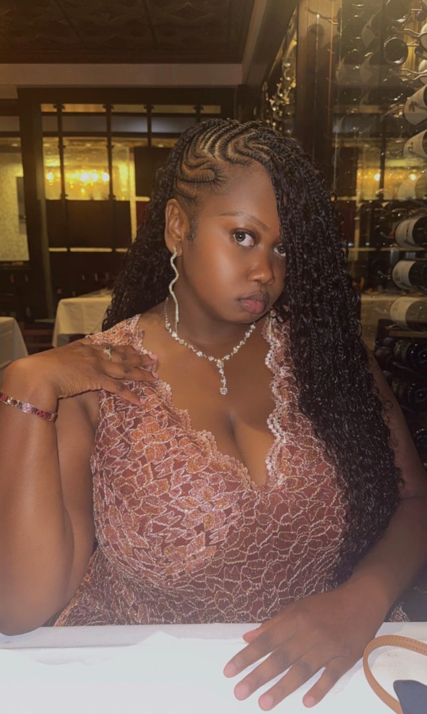 Customer photo review of Water Wave Bulk Hair Extensions for Boho Knotless Braiding