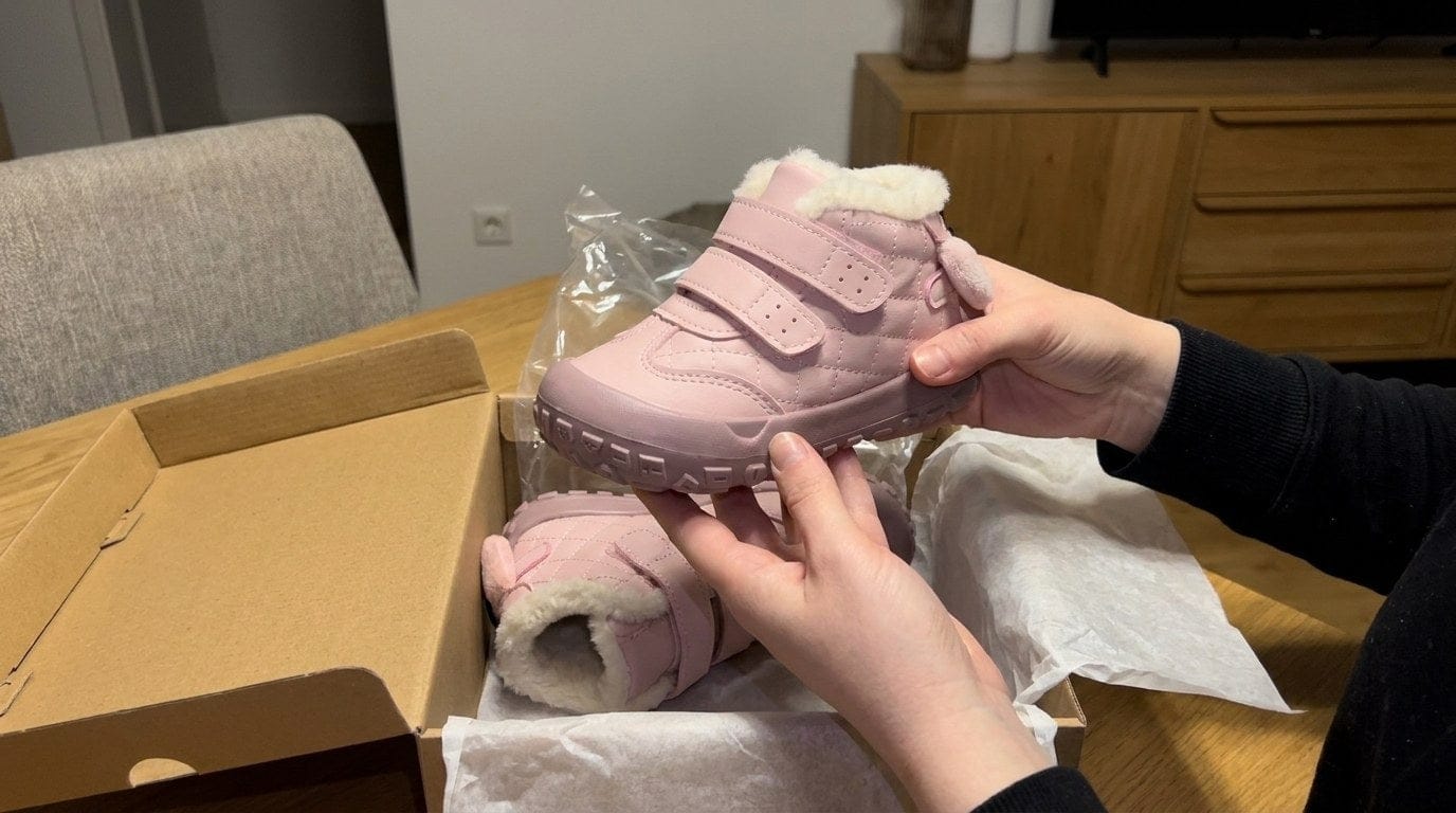 Customer photo review of Flausch Tretter Winterstiefel | Warme Fleece Schuhe für erste Schritte