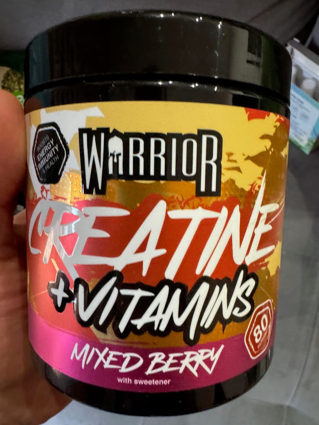 Customer photo review of Warrior Creatine Plus Vitamins