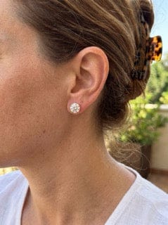 Customer photo review of Solange Moissanite Earring