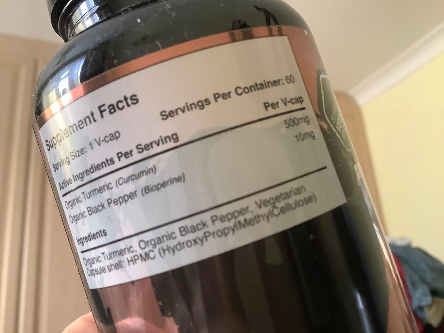 Customer photo review of Warrior Turmeric with Bioperine 510mg - 60 Vegan Capsules