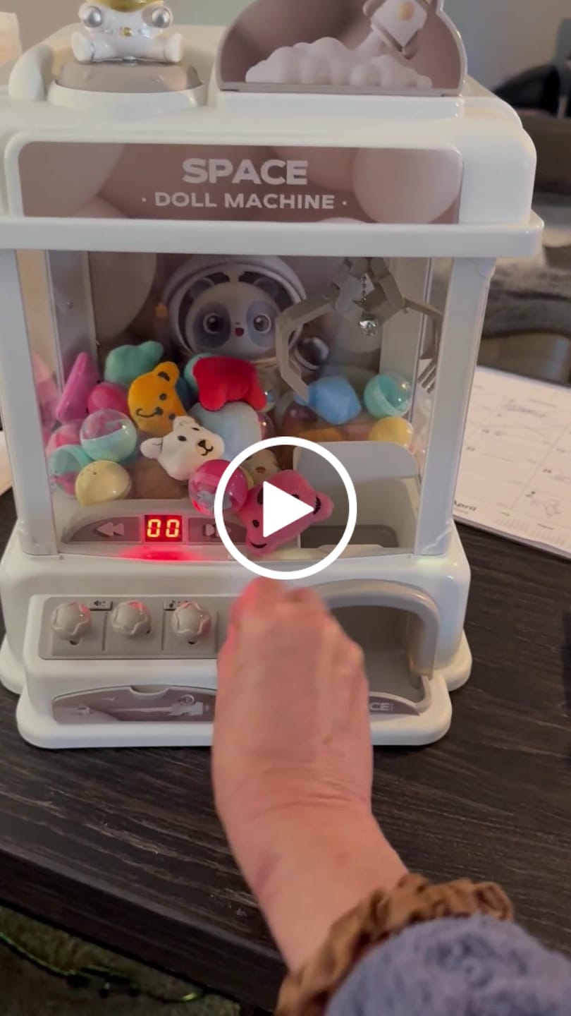Customer video review of Kids Mini Claw Machine with Flash Lights and Music