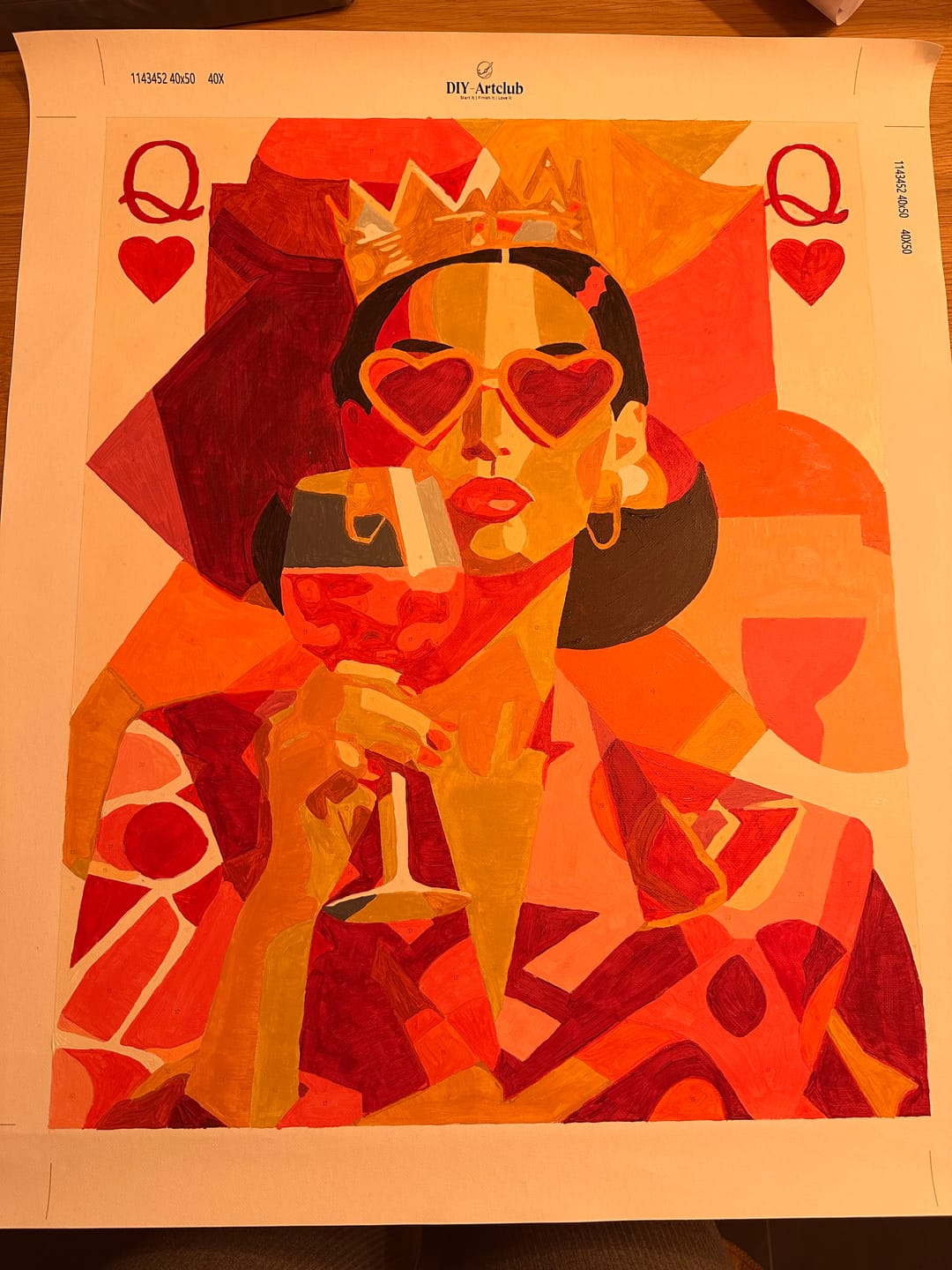 Customer photo review of The queen | Paint by Number