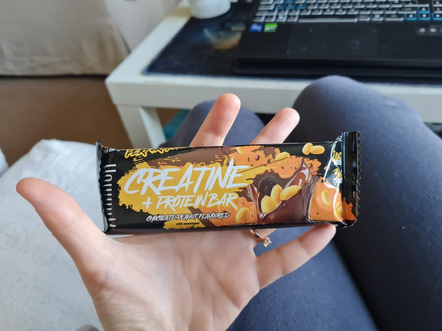 Customer photo review of Warrior Creatine Protein Bars - 12 Bars - Strength + Muscle + Recovery
