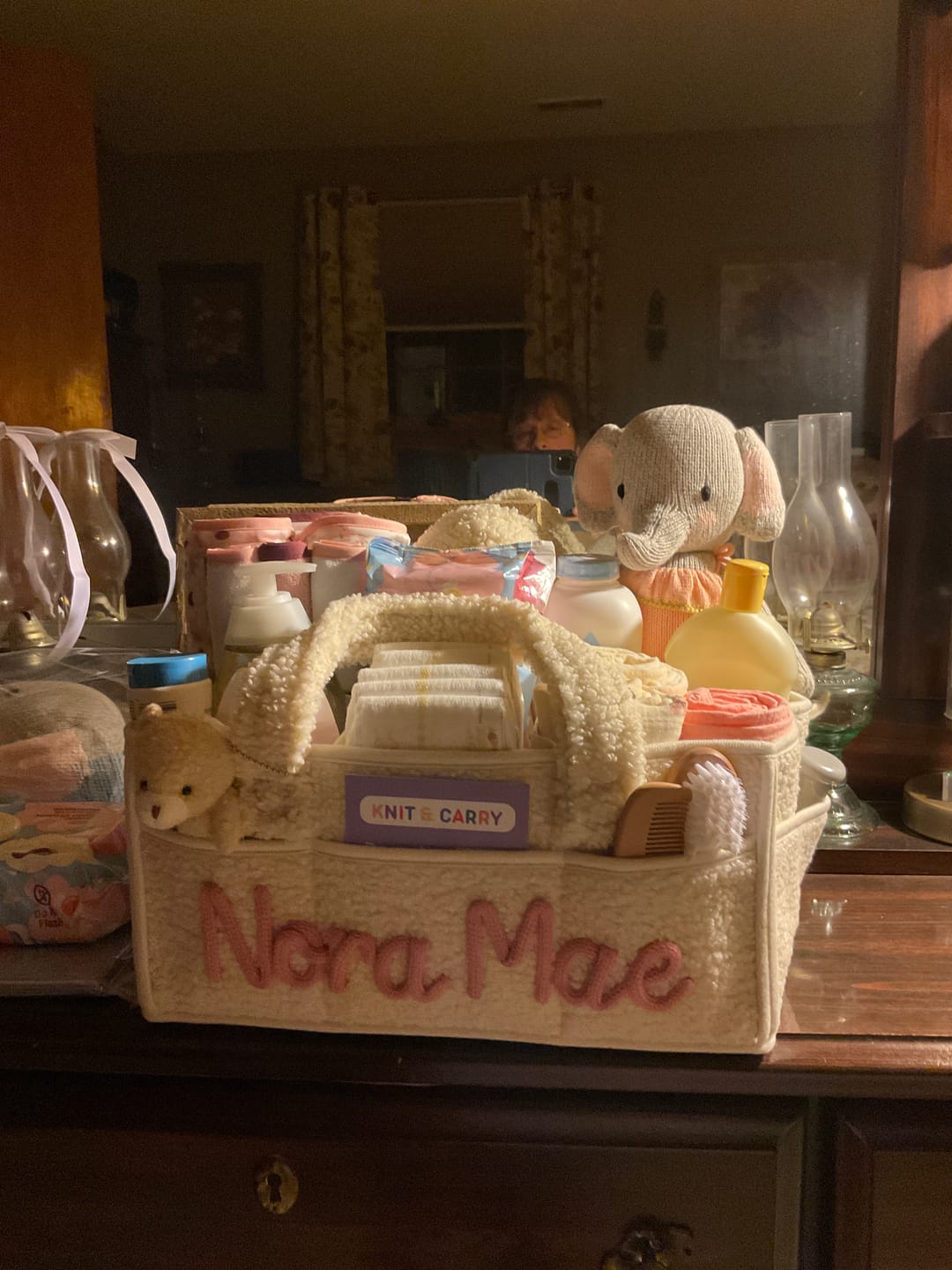 Customer photo review of K&C - Personalized Baby Storage Basket