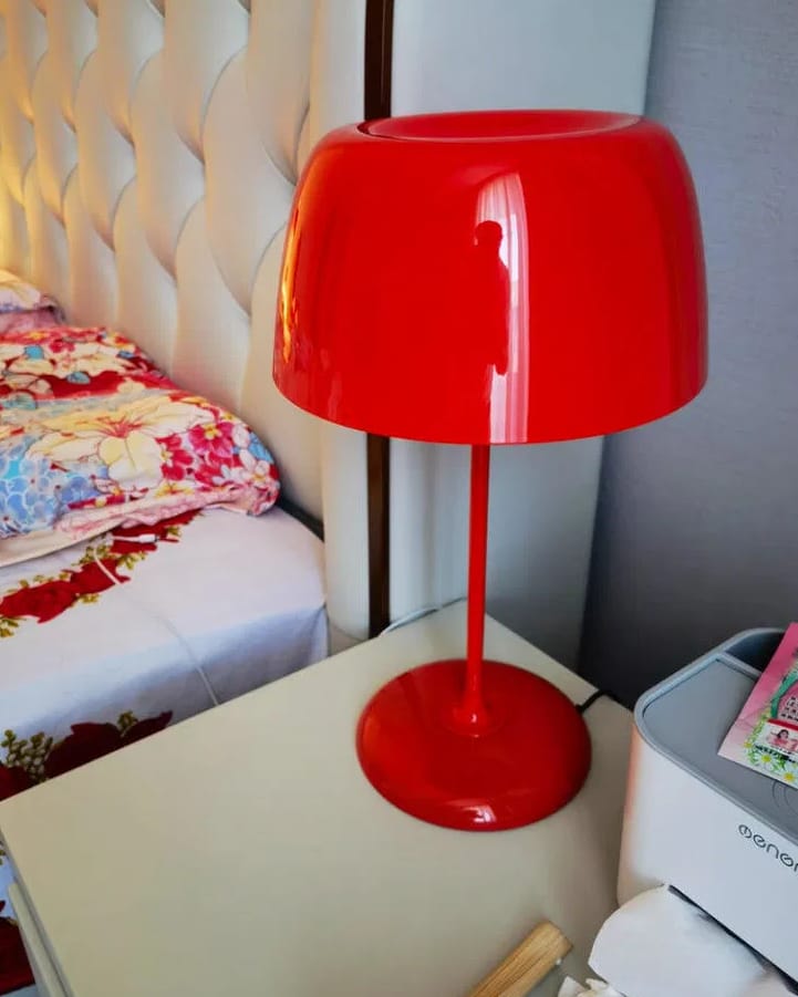 Customer photo review of Retro Metal Table Lamp with Dome Shade