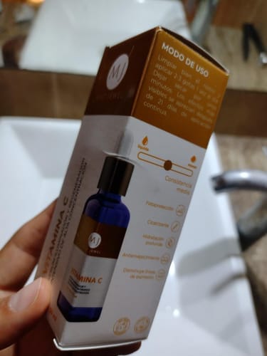 Customer photo review of Serum Facial Vitamina C + Vitamina E 50 ml