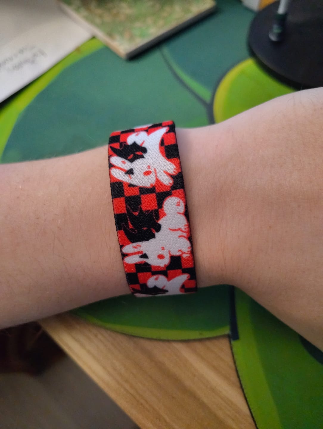 Customer photo review of Demon Bunnies Bracelet!