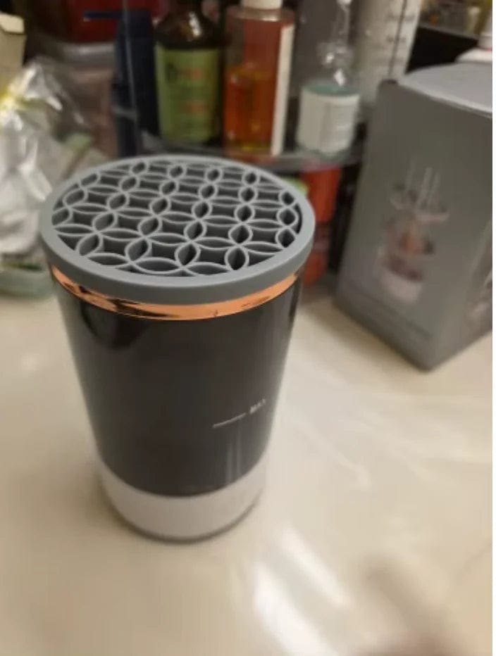 Customer photo review of ShadeEase BrushPure™ Automatic Makeup Brush Cleaner