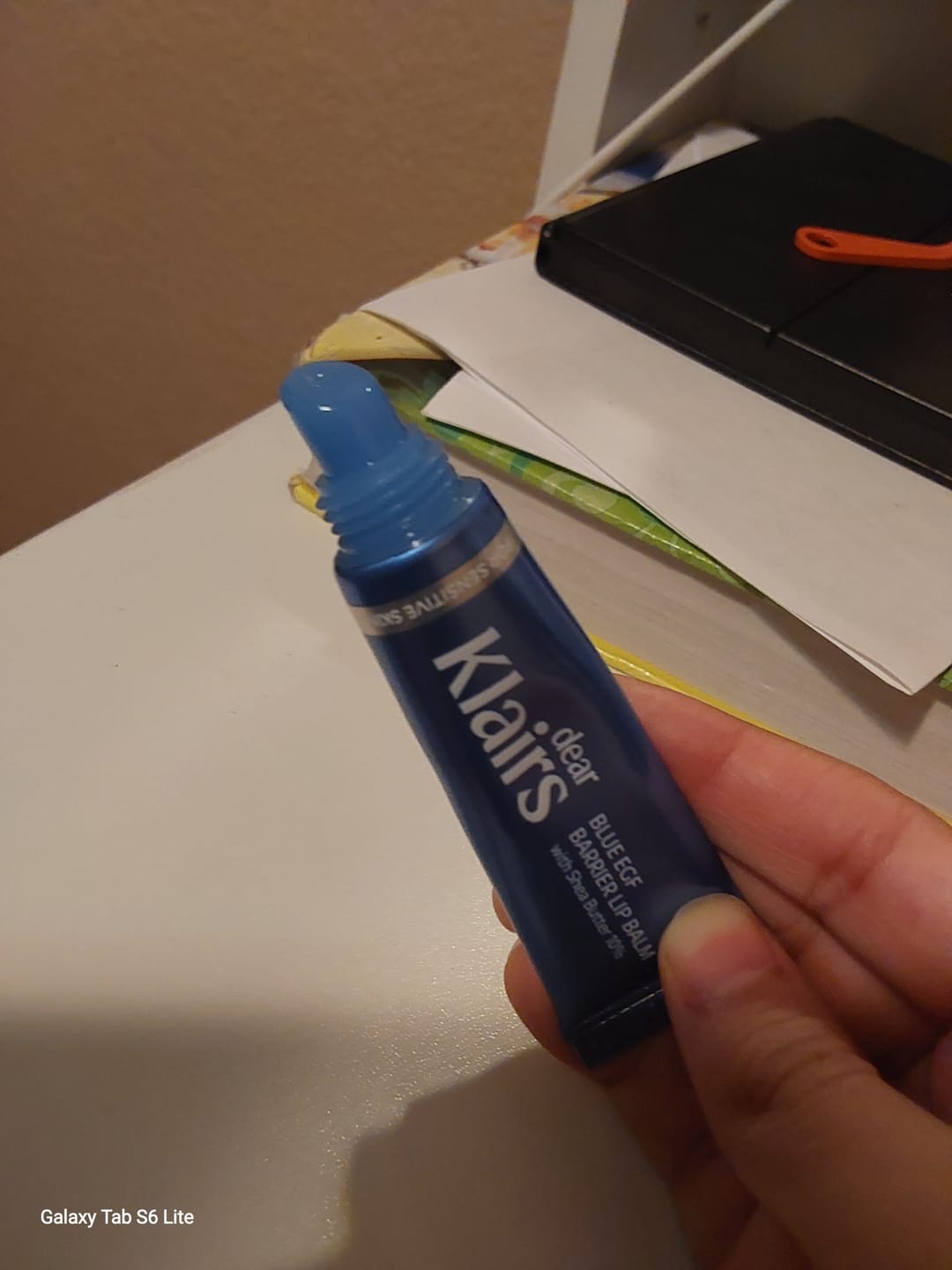 Customer photo review of Blue EGF Barrier Lip Balm