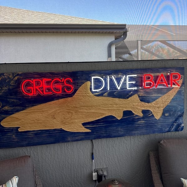 Customer photo review of Custom Sign for David Wood