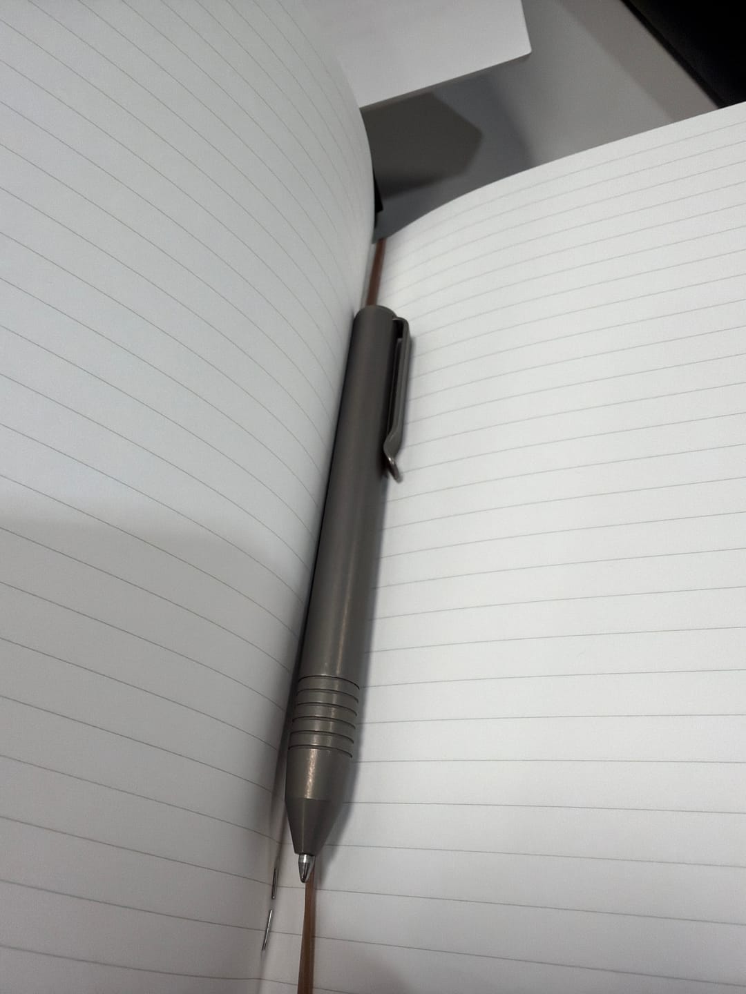 Customer photo review of Big i Design Base Line Bolt Action Pen Titanium, Stonewashed