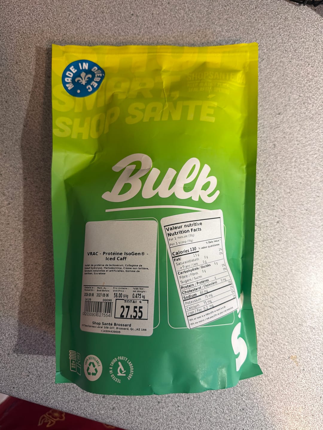 Customer photo review of VRAC - Protéine IsoGen® - 1lb