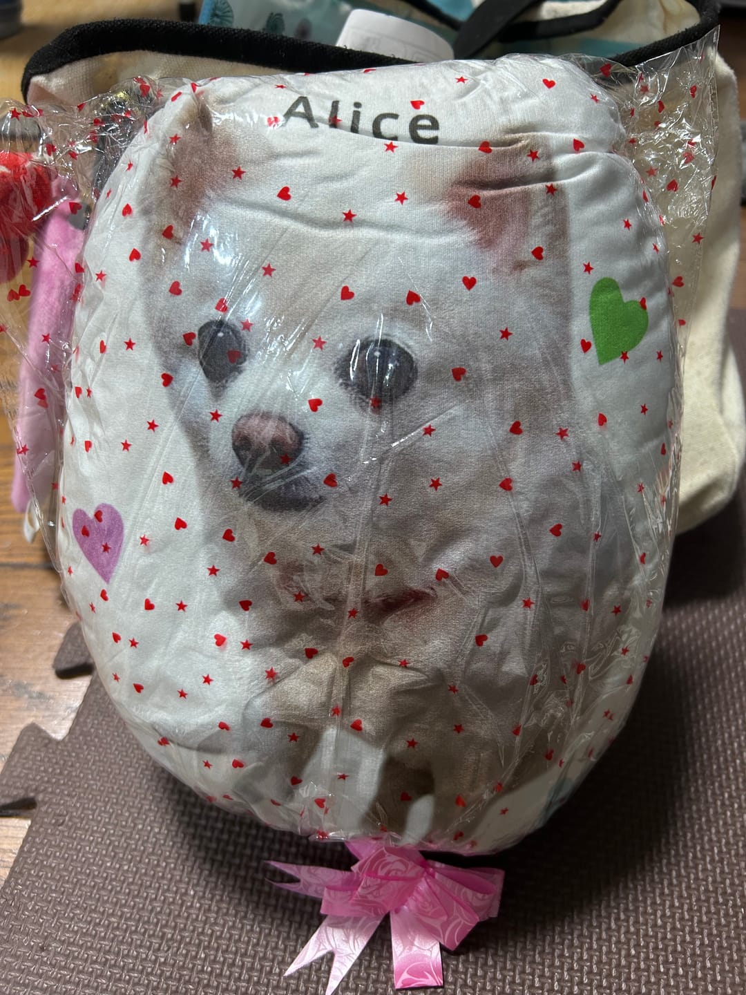 Customer photo review of 世界にひとつだけ♪好きな写真で作るオーダーメイドクッション（20～80cm）