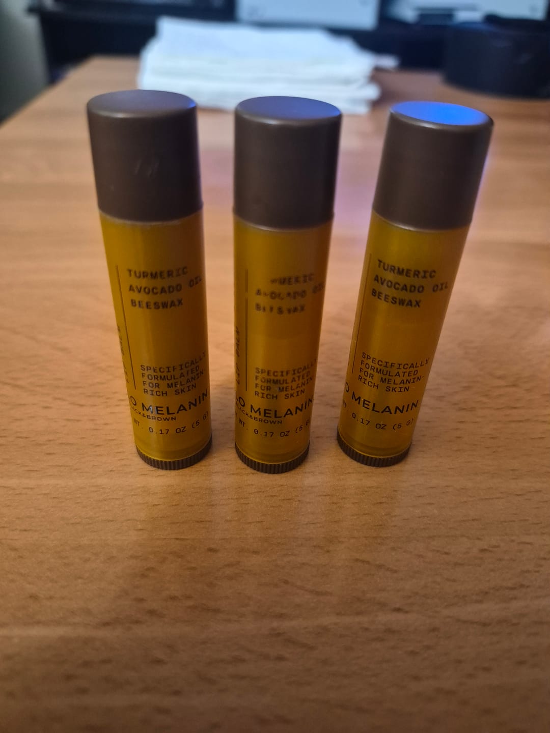 Customer photo review of Turmeric and Lemon Lip Balm (for Dark Lips)