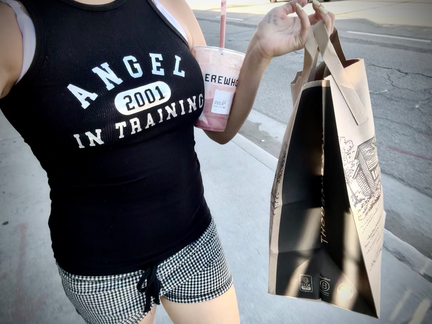 Customer photo review of Angel in Training Tank - Black
