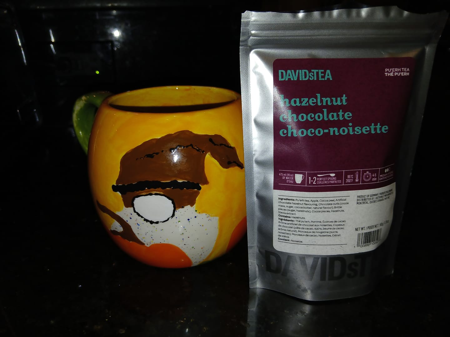 Customer photo review of Hazelnut Chocolate Tea