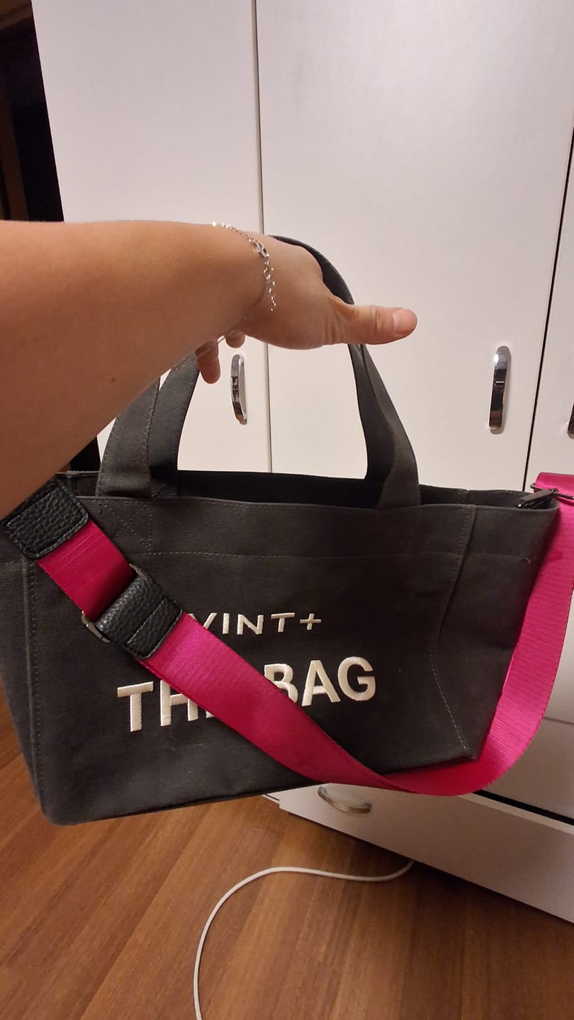 Customer photo review of FERMUARLI MUMLU KANVAS TOTE ÇANTA - KÜÇÜK - ANTRASİT