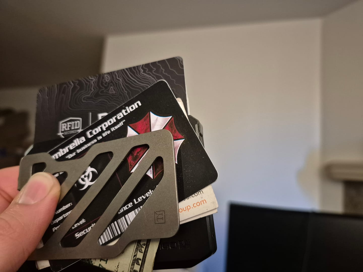 Customer photo review of SK1 Slide Kick Wallet with Titanium Money Clip