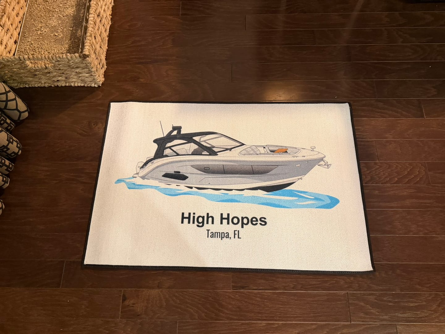 Customer photo review of Custom Digital Boat Artwork