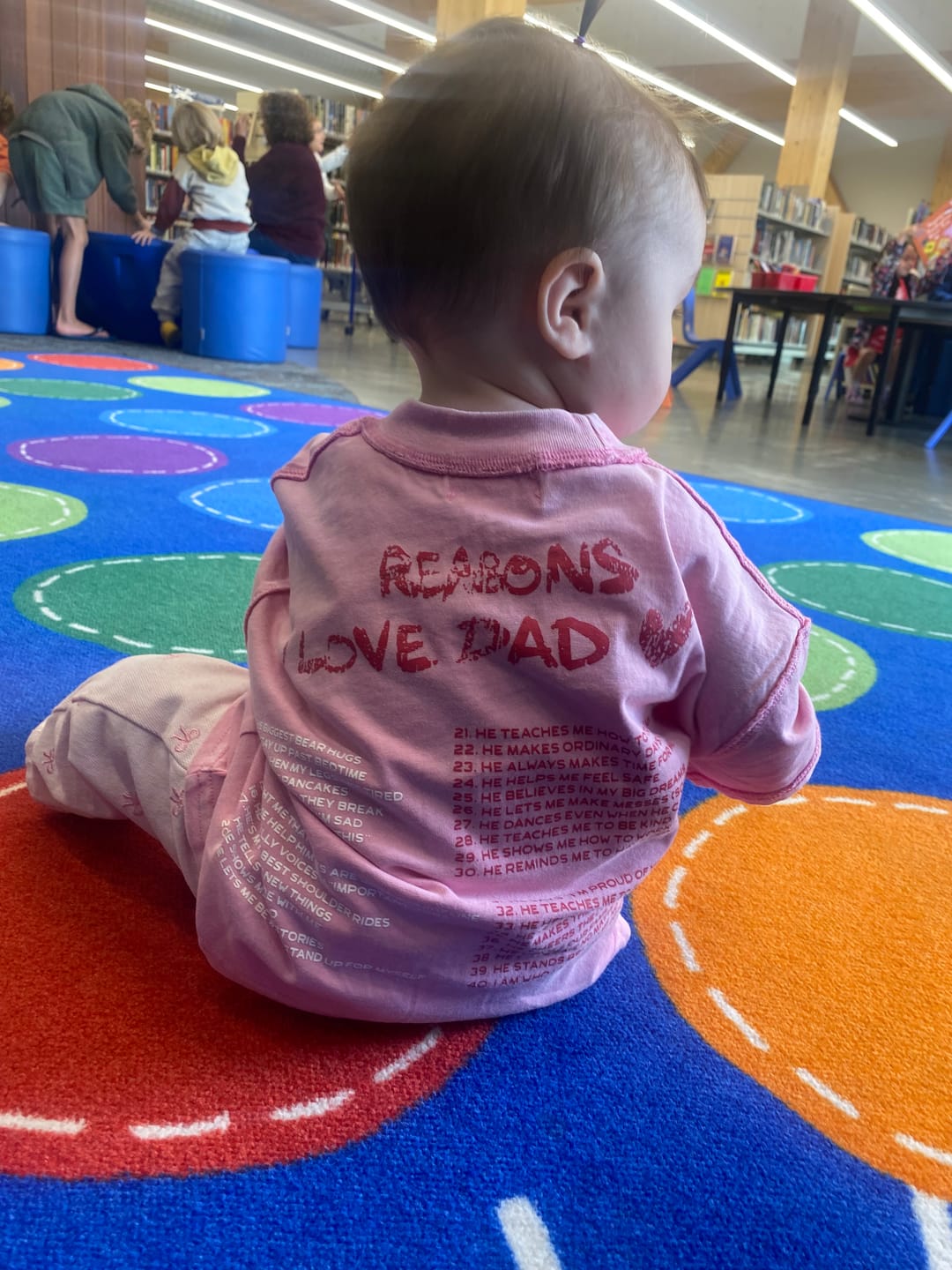 Customer photo review of Love dad tee - Rosa