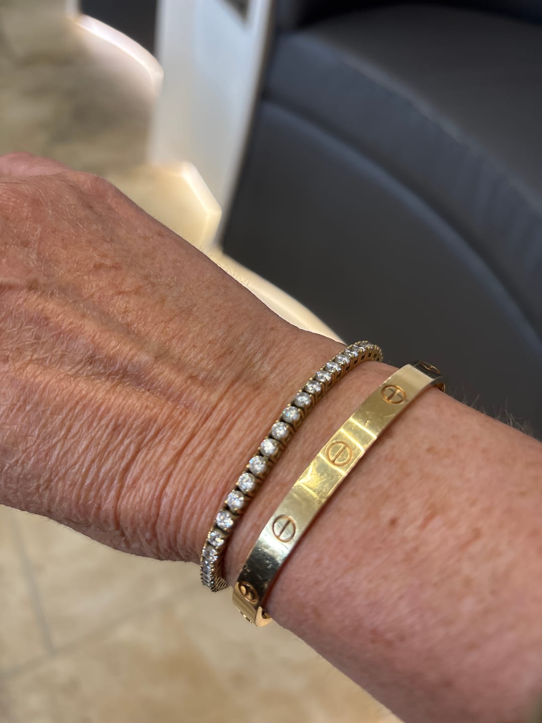 Customer photo review of Luxe Tennis Bracelet