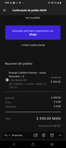 Customer photo review of Drenaje Linfático Flavine – Gotas Naturales