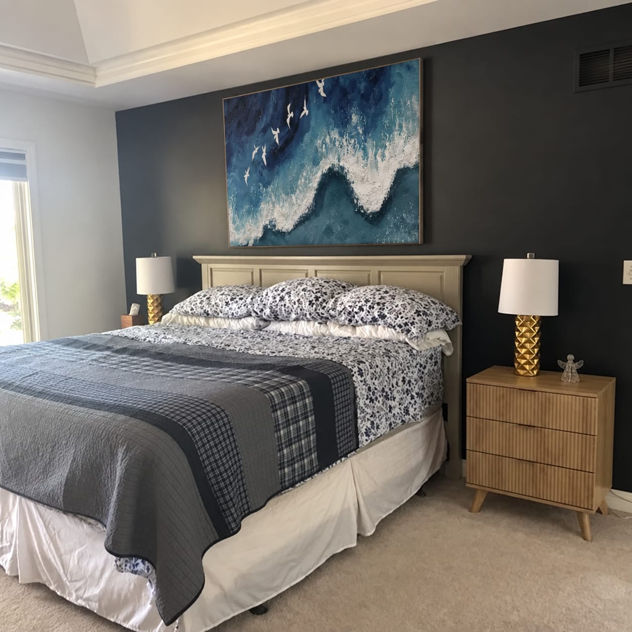Customer photo review of Abstract Ocean And Sky Textured Wall Art #OS135