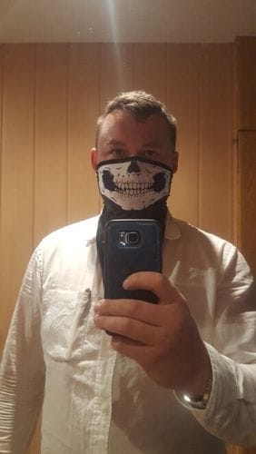 Customer photo review of Face Mask - Skull Styles